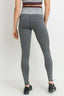 Highwaist Heather Grey Stripes Full Leggings