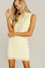 Lace Detail Dress Light Yellow