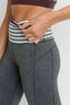 Highwaist Heather Grey Stripes Full Leggings