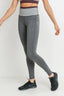 Highwaist Heather Grey Stripes Full Leggings