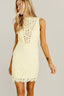 Lace Detail Dress Light Yellow
