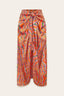 Disco Animal Vacay Skirt - Orange Mirage