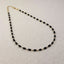 18k Gold Filled 2 mm Black Baguette & Beads Necklace