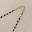 18k Gold Filled 2 mm Black Baguette & Beads Necklace