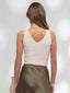 V Neck Sweater Knit Tank - Oatmeal