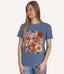 Flower Garden Comfort Colors Graphic Tee - Blue Jean