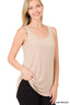 Modal Round Neck & Hem Tank - Ash Mocha