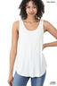 Modal Round Neck & Hem Tank - Ivory