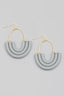 Semi Circle Clay Hoop Earrings