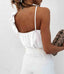 Eliza Frilled Spaghetti Strap Tank - White