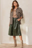 Curvy Front Button Down Tweed Oversized Jacket