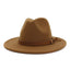 Fedora Buckle Accent Hat Wide Brim
