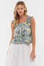 Daisy Water Color Tank Top - Sage Multi