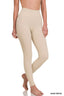 Ribbed Seamless High Waisted Leggings - Sand Beige