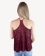 Sequin Racerback Tank - Burgundy
