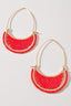 Half Circle Beaded Dangle Earrings
