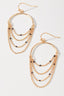 Bead Chain Metal Dangle Earrings