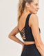 Hibiscus Sports Bra - Black