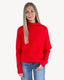 Slouch Neck Dolman Pullover - Ruby
