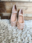 Marie Rhinestone Flat - Nude