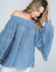 Off Shoulder Ruffle Sleeve Top