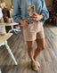 Cotton Denim Shorts - Twig