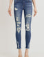 Mid-Rise Distressed Skinny w/Underlay
