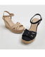 Token Strappy Wedges - Black