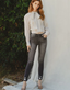 Hailey High Rise Super Skinny - Light Grey