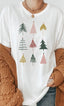 Colorful Christmas Trees Graphic Tee - White