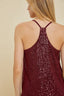 Sequin Racerback Tank - Burgundy