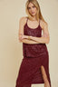 Sequin Racerback Tank - Burgundy
