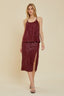 Sequin Racerback Tank - Burgundy