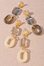 Hammered Metal Oval Earrings