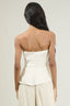 Candida Strapless Button Up Top - Natural