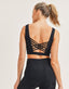 Hibiscus Sports Bra - Black