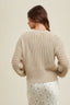 Open-Knit Balloon Sleeve Sweater - Natural