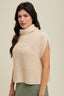 Turtleneck Sweater Top - Natural