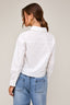 Long Sleeve Cropped Button Down - White