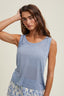 Lightweight Sweater Tank Top - M. Blue