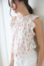 Floral Ruffle Detail Sleeveless Top