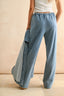 Washed Knitted Pants - Denim Blue