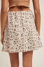 Floral Mini Skirt - Champagne