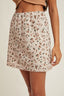 Floral Mini Skirt - Champagne