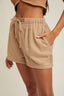 Cotton Twill Shorts - Mocha
