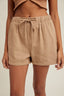 Cotton Twill Shorts - Mocha
