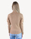 Ribbed Mock Neck Sweater - Taupe