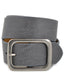 Square Buckle Leatherette Belt - Grey