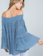 Off Shoulder Ruffle Sleeve Top