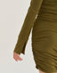 Kylie Ruched Bodycon Knit Mini Dress - Olive